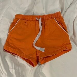 Shrimp & Grits Kids Vibrant Orange Kids' Shorts with White Trim